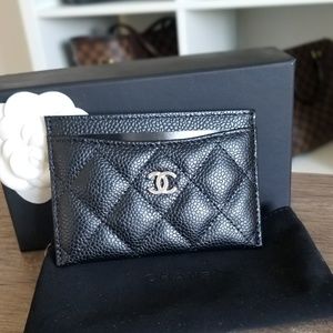 Chanel Quilted Caviar Card Holder